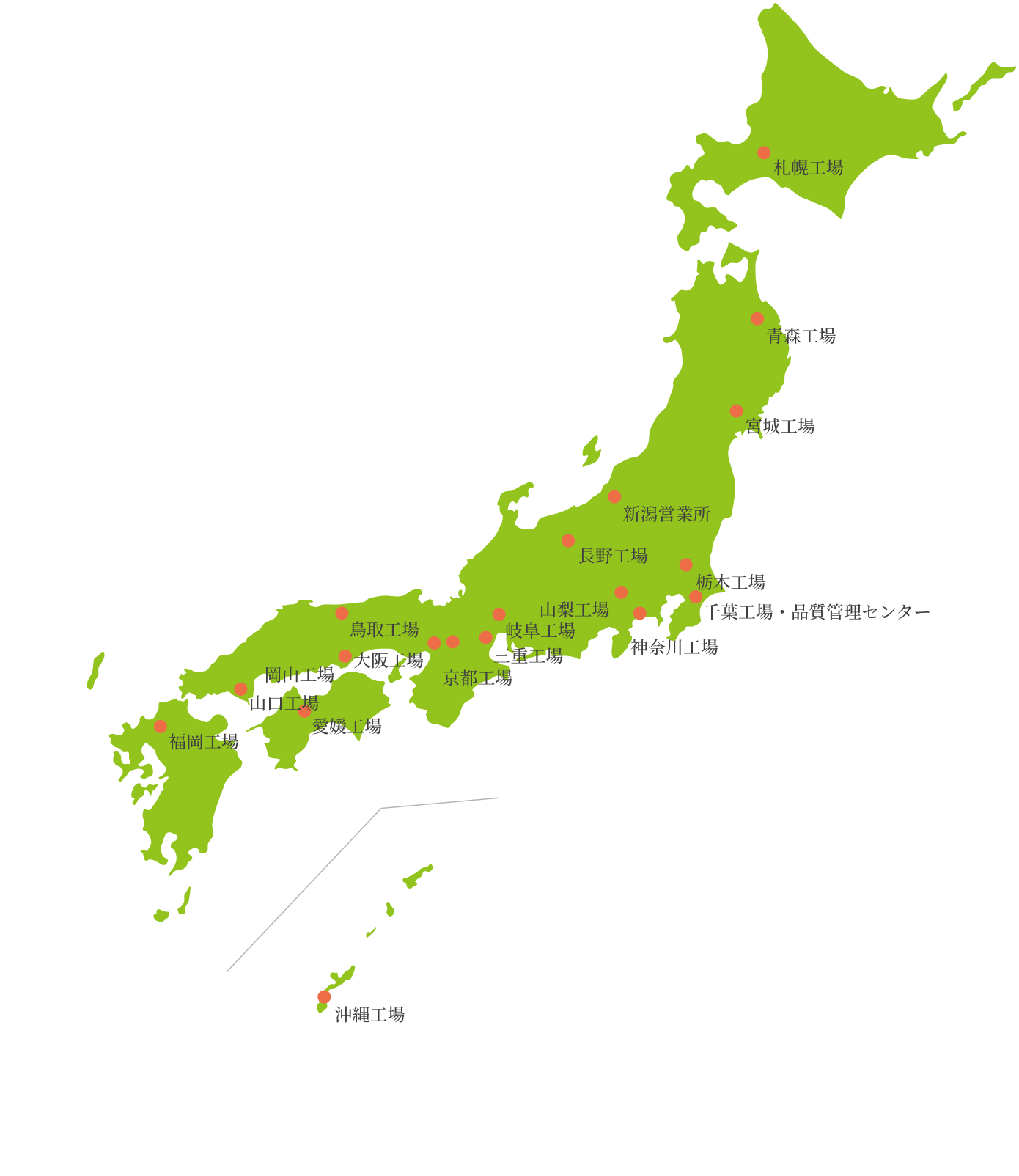 製造拠点マップ